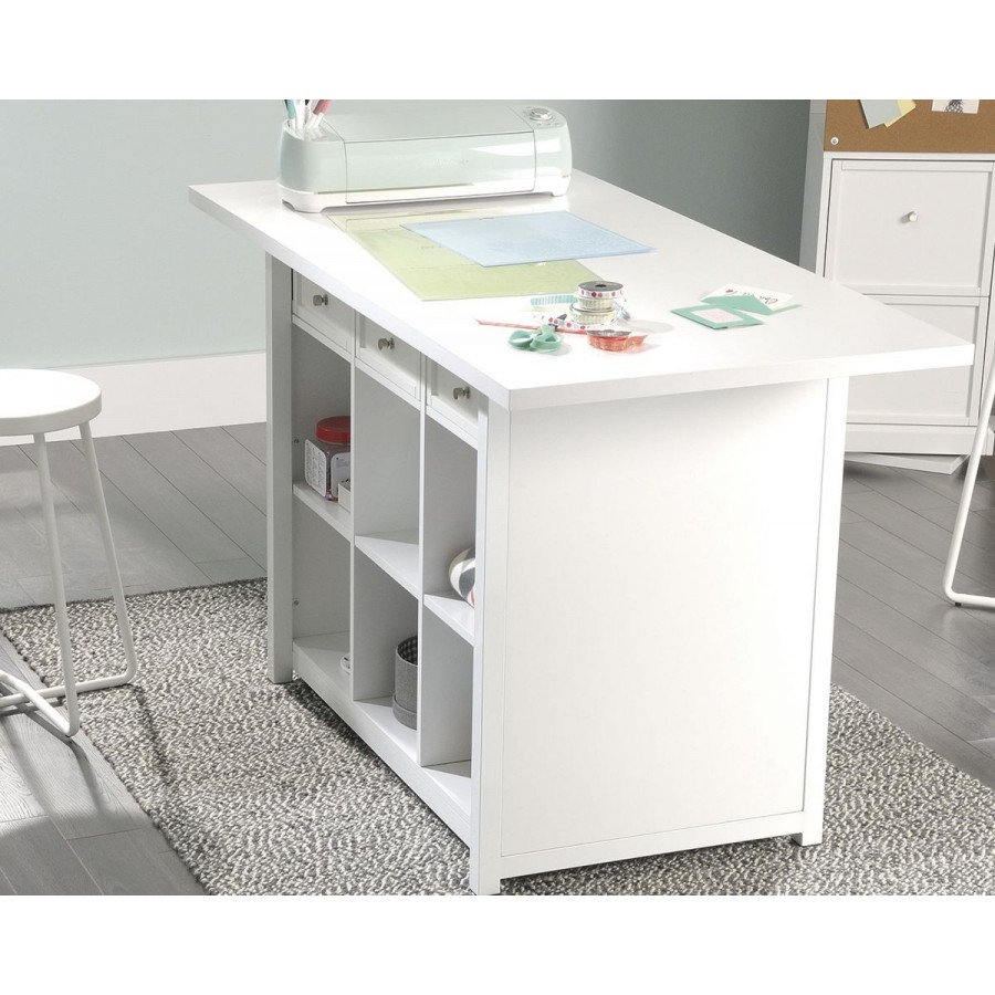 Craft Work Table Island White